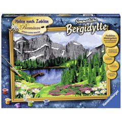 Krāsojama glezna Ravensburger, 40X30cm "Sommerliche Bergidylle", Li R28898 cena un informācija | Gleznas pēc numuriem | 220.lv