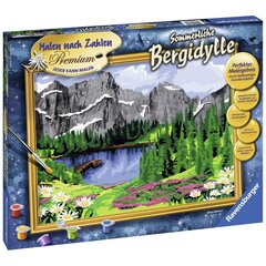 Krāsojama glezna Ravensburger, 40X30cm "Sommerliche Bergidylle", Li R28898 cena un informācija | Gleznas pēc numuriem | 220.lv