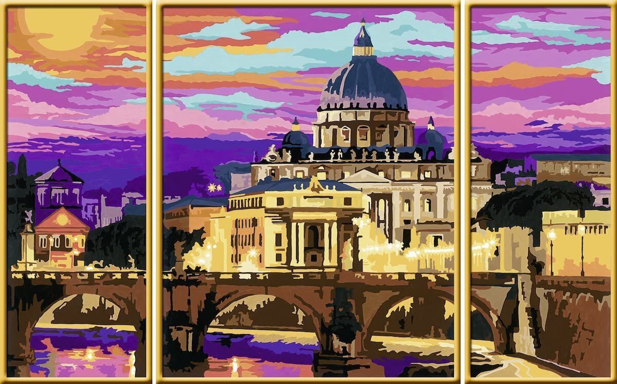 Krāsojama glezna Ravensburger, 80X50cm "Romantic Rome", Li R28981 cena un informācija | Gleznas pēc numuriem | 220.lv