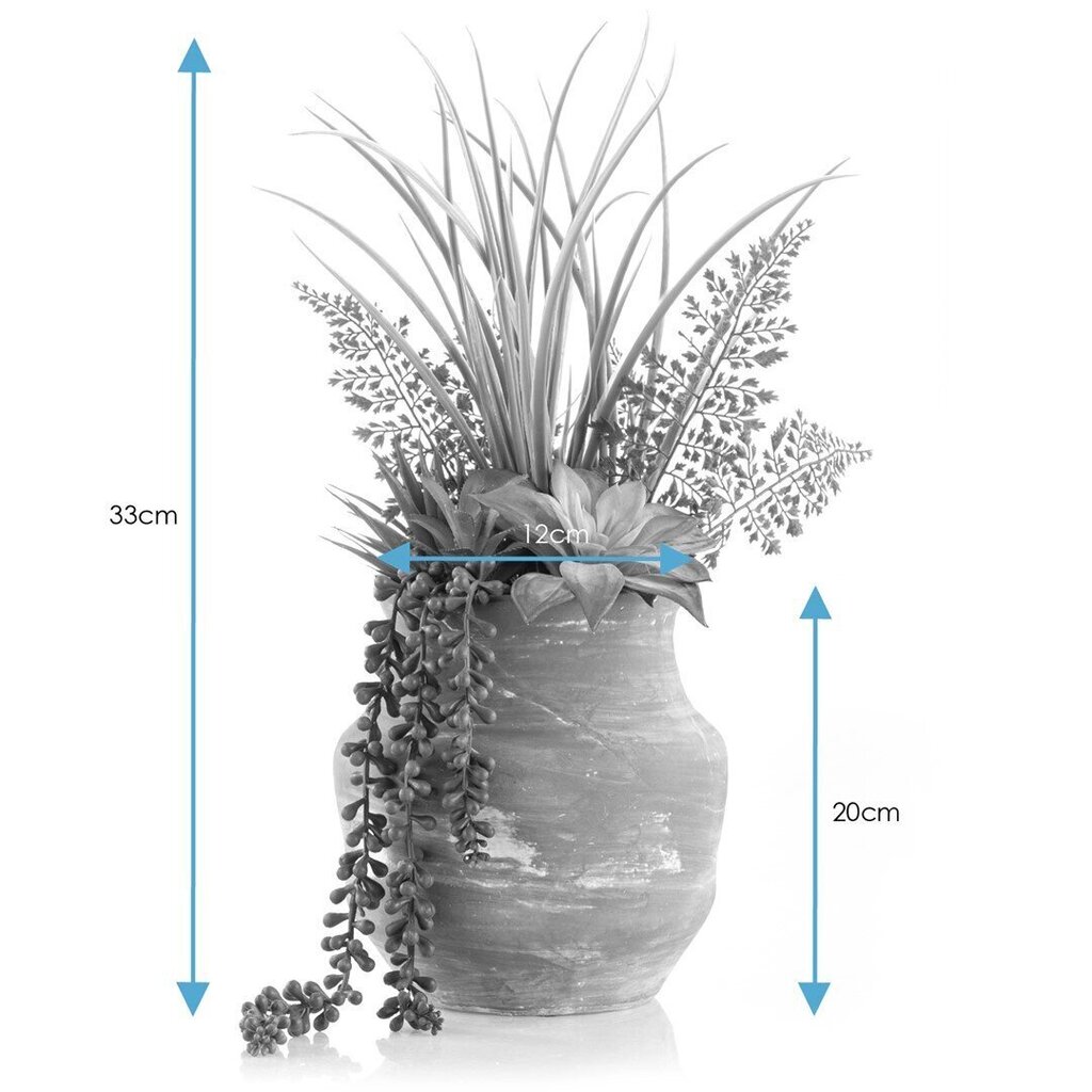 Dekorācija ar mākslīgajiem ziediem Smoothy, 33 cm cena un informācija | Interjera priekšmeti | 220.lv