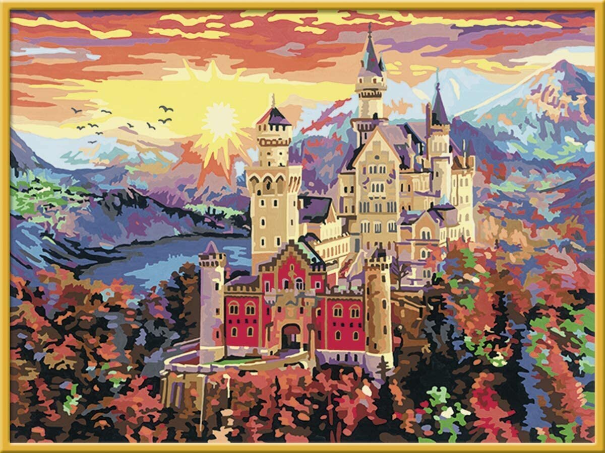 Krāsojama glezna Ravensburger, 40X30cm "Noišvanšteinas pils", Li R28902 cena un informācija | Gleznas pēc numuriem | 220.lv