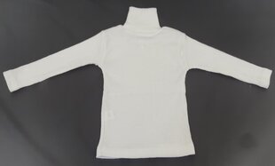 Meiteņu džemperis ar augstu kakla izgriezumu, balts cena un informācija | Jakas, džemperi, žaketes, vestes meitenēm | 220.lv
