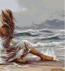 Kартины по номерам "Девушка и море" 40x50 G цена и информация | Живопись по номерам | 220.lv
