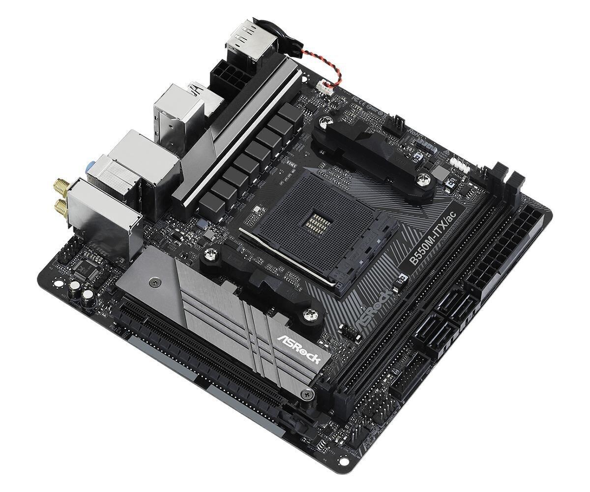 ASRock B550M-ITX/ac, AM4, AMD B550, Mini-ITX cena un informācija | Mātesplates | 220.lv