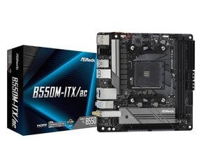 ASRock B550M-ITX/ac, AM4, AMD B550, Mini-ITX cena un informācija | Mātesplates | 220.lv