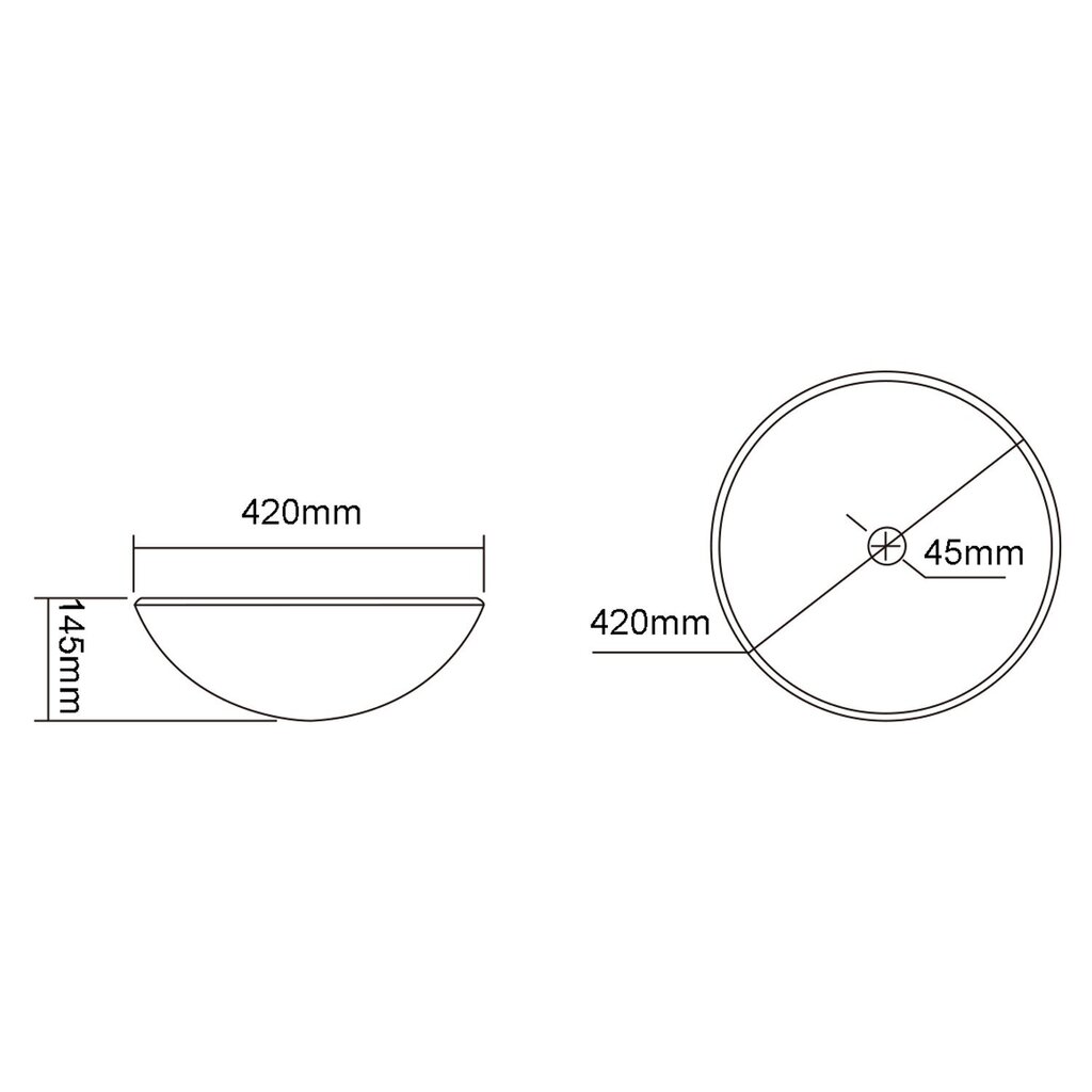 Stikla izlietne 42x14,5 cm, melna TELICA cena un informācija | Izlietnes | 220.lv