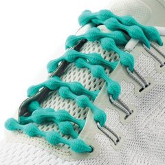Caterpy Run apaļas gumijas šņores, jūras zaļas, 50 cm cena un informācija | Līdzekļi apģērbu un apavu kopšanai | 220.lv