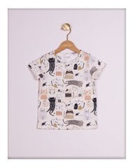 T-krekls meitenei ar kaķu apdruku cena un informācija | Krekli, bodiji, blūzes meitenēm | 220.lv