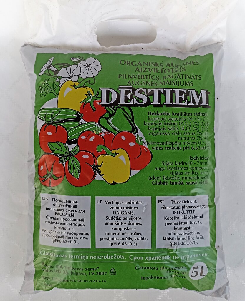 Augsnes maisījums dēstiem 5 l/2kg cena un informācija | Grunts, zeme, kūdra, komposts | 220.lv