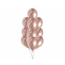 Baloni Beauty & Charm, rozā-zelta metālisks, 30 cm, 10 gab. cena un informācija | Baloni | 220.lv