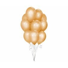 Baloni Beauty & Charm, zelta metālisks, 30 cm, 10 gab. цена и информация | Шарики | 220.lv