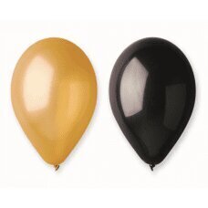 Baloni Beauty & Charm, 30 cm, 3 gab. zeltaini, 2 gab. melni cena un informācija | Baloni | 220.lv