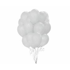 Baloni Beauty & Charm, metāliski balti, 30 cm, 50 gab. cena un informācija | Baloni | 220.lv