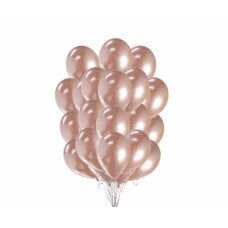 Baloni Beauty & Charm, rozā-zelta metālisks, 30 cm, 50 gab. cena un informācija | Baloni | 220.lv