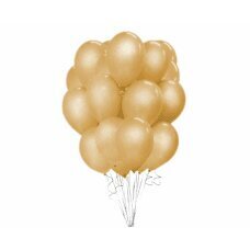 Baloni Beauty & Charm, zelta metālisks, 30 cm, 50 gab. cena un informācija | Baloni | 220.lv