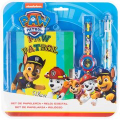 Emuārs, pulkstenis un 6 krāsu pildspalvu kucēni patrulē (Paw Patrol) cena un informācija | Rotaļlietas zēniem | 220.lv