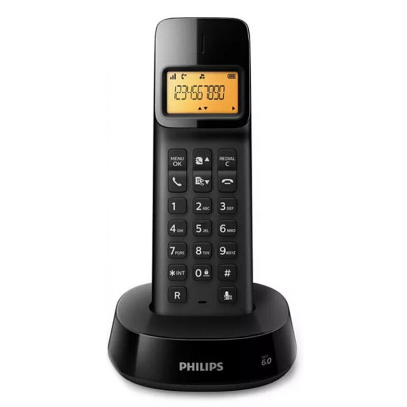 Philips D1601B, melns цена и информация | Stacionārie telefoni | 220.lv