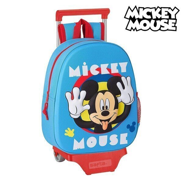 3D skolas soma ar riteņiem Mickey Mouse Clubhouse cena un informācija | Skolas somas | 220.lv