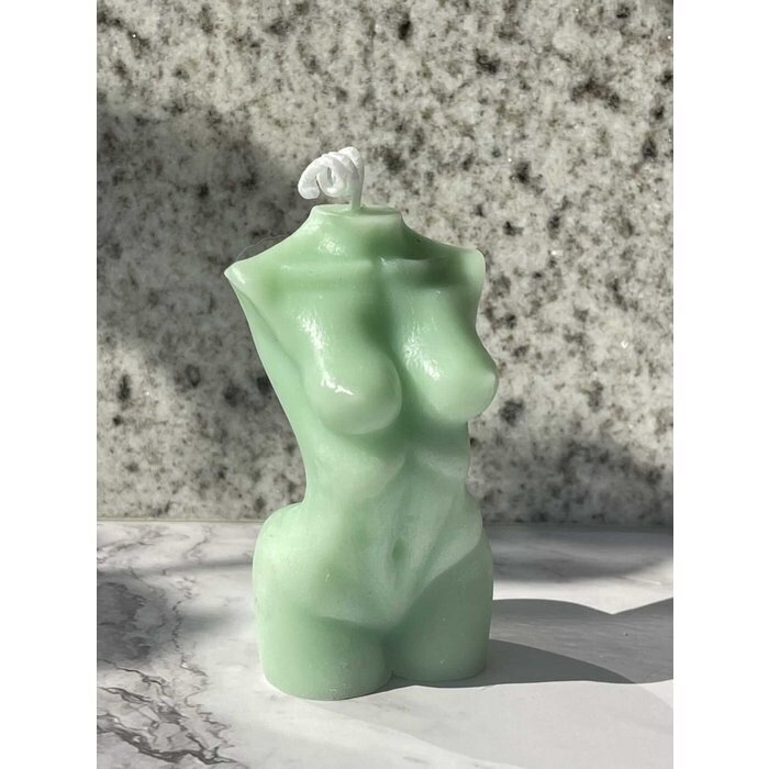 Balta svece Female Body 11 cm cena un informācija | Sveces un svečturi | 220.lv