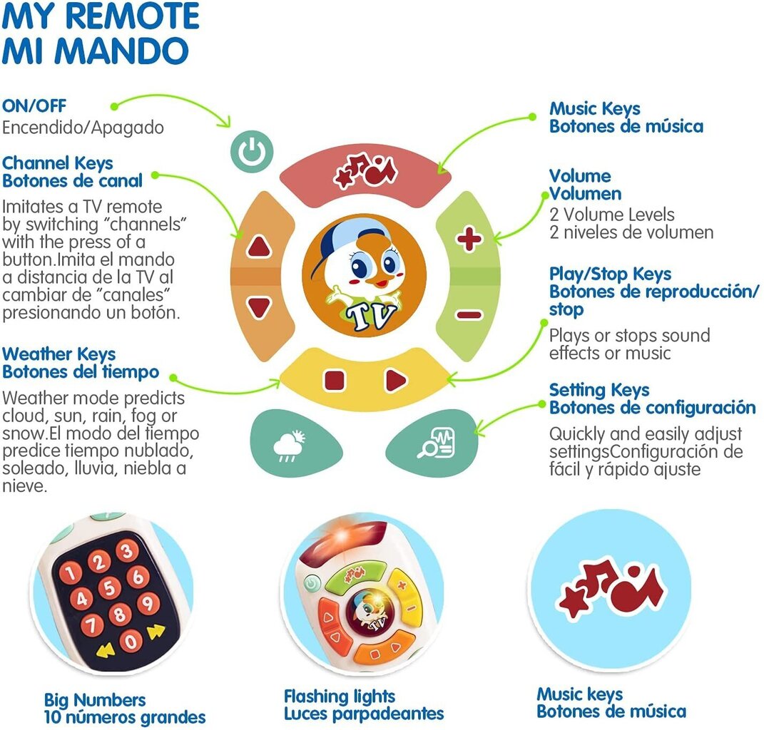 TV pults bērniem Hola cena un informācija | Rotaļlietas zīdaiņiem | 220.lv