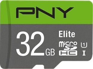 PNY MicroSDHC 32GB (+SD adapteris) cena un informācija | Atmiņas kartes mobilajiem telefoniem | 220.lv