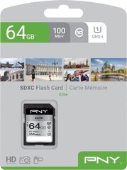 PNY SDXC 64GB цена и информация | Карты памяти для телефонов | 220.lv