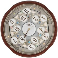 Настенные кварцевые часы Rhythm Woodgrain Blossom   цена и информация | Часы | 220.lv