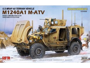 Rye Field Model - U.S MRAP All Terrain Vehicle M1240A1 M-ATV with full interior, 1/35, RFM-5032 cena un informācija | Konstruktori | 220.lv