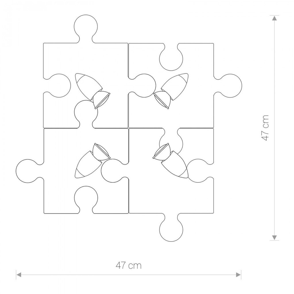 Nowodvorski Lighting sienas lampa Puzzle 6382 cena un informācija | Sienas lampas | 220.lv