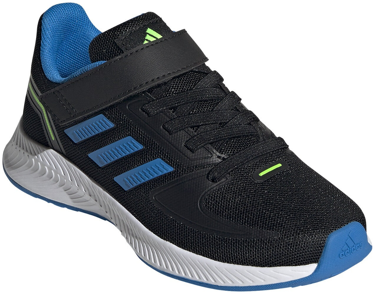 Adidas Apavi Runfalcon 2.0 El K Black Blue GV7752 GV7752/12.5K cena un informācija | Sporta apavi bērniem | 220.lv