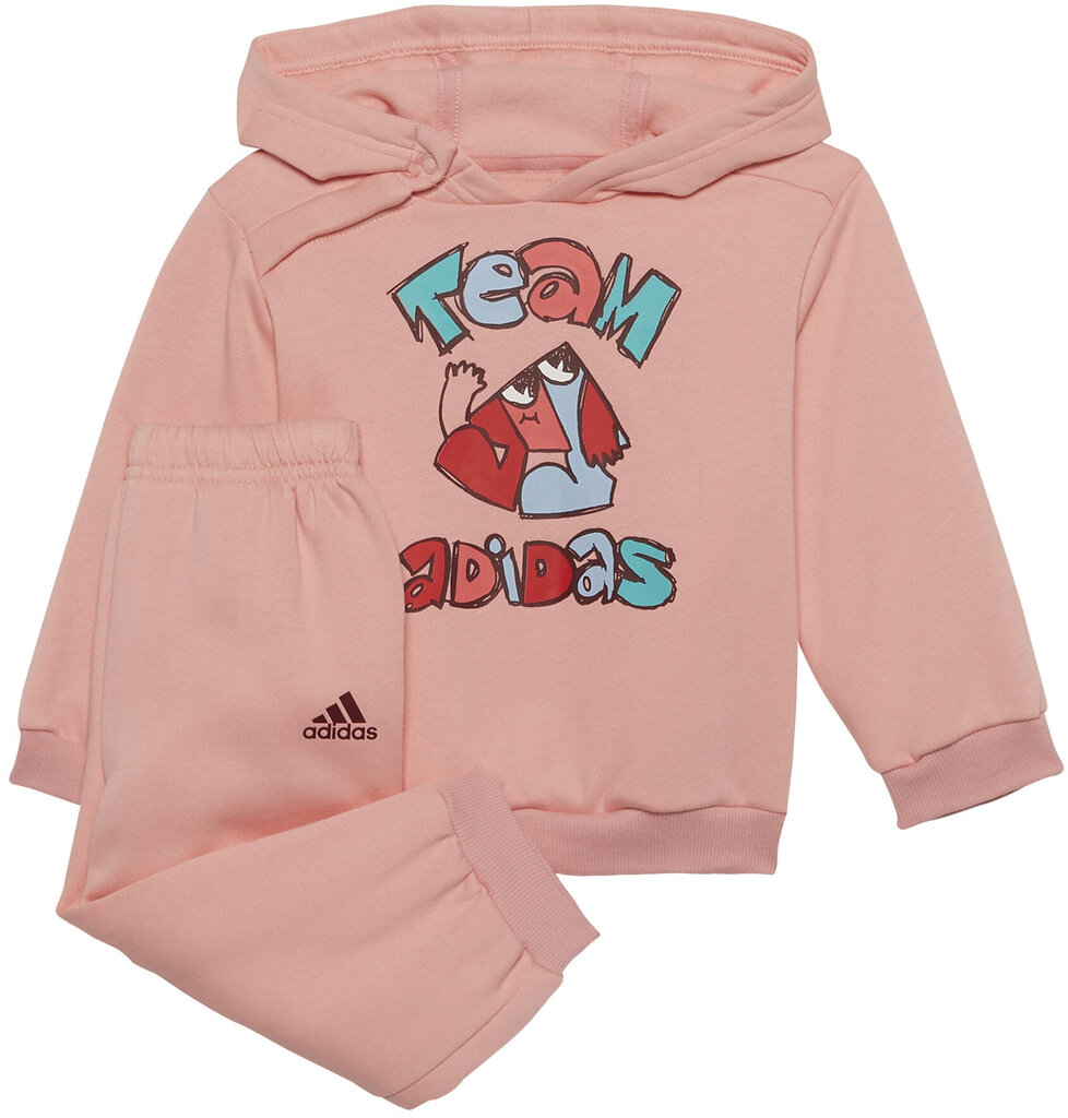 Adidas Sporta Tērpi I Over Jog Fl Pink H65815 H65815/86 cena un informācija | Komplekti meitenēm | 220.lv