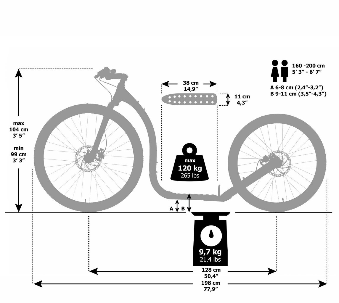 Skrejritenis KICKBIKE CROSS 29er, melns цена и информация | Skrejriteņi | 220.lv