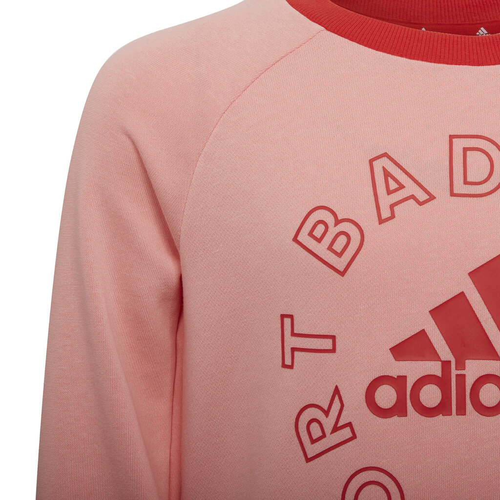 Adidas Sporta Tērps Lk Logo Jog Set Red Pink H65799 H65799/128 cena un informācija | Bikses meitenēm | 220.lv