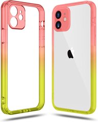 Чехол ColorFul Hard Case For iPhone 12, розовый/желтый цена и информация | Чехлы для телефонов | 220.lv