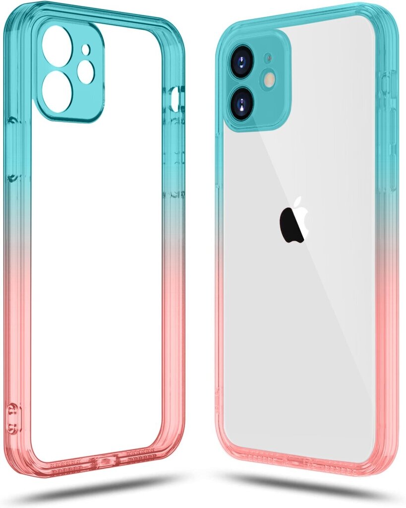 ColorFul Hard Case For iPhone 12, zils/ rozā цена и информация | Telefonu vāciņi, maciņi | 220.lv