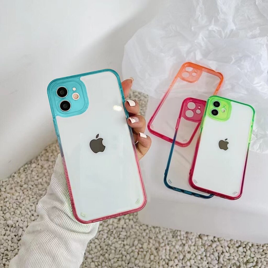 ColorFul Hard Case For iPhone 12, zils/ rozā цена и информация | Telefonu vāciņi, maciņi | 220.lv