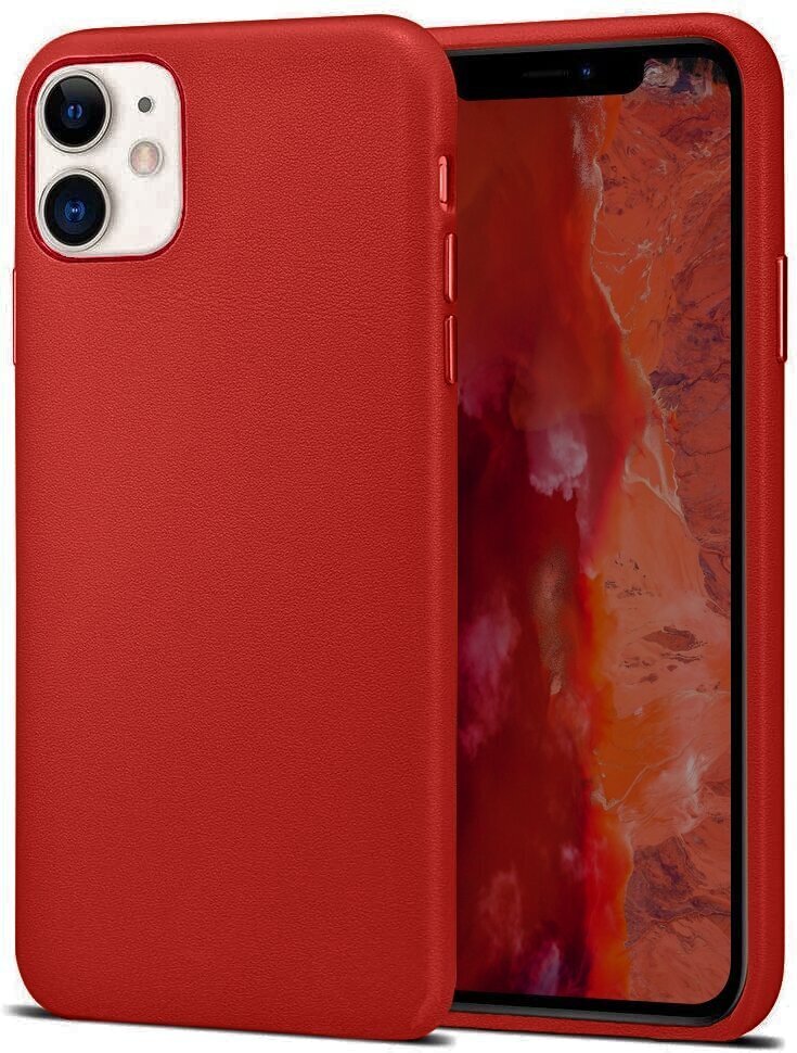 Ekoādas aizsargvāciņš paredzēts Apple iPhone 11, sarkans ( red apple ) cena un informācija | Telefonu vāciņi, maciņi | 220.lv