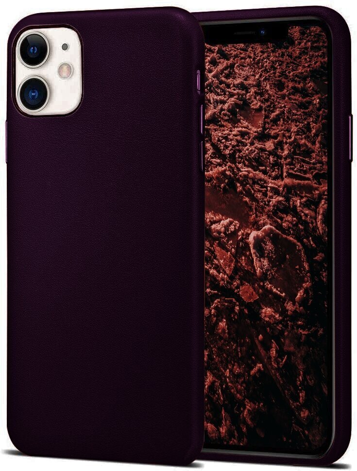 Ekoādas aizsargvāciņš paredzēts Apple iPhone 11, violets ( maroon ) цена и информация | Telefonu vāciņi, maciņi | 220.lv