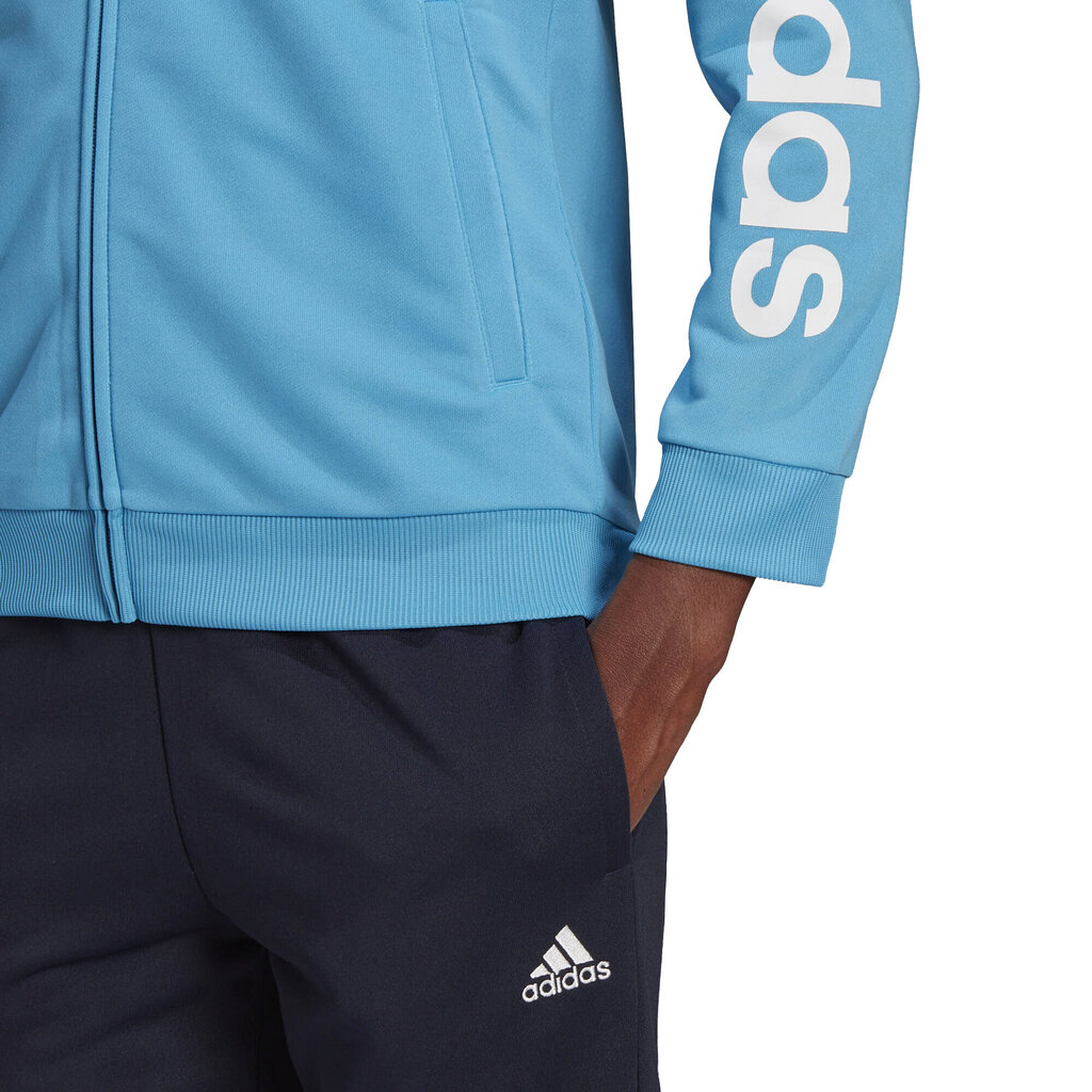 Adidas Sporta Tērps W Lin Ft Ts Black Blue HD1696 HD1696/2XL cena un informācija | Sporta apģērbs sievietēm | 220.lv