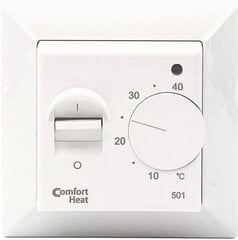 Comfort 501 zemapmetuma termostats ar grīdas temperatūras sensoru 14A; 3200W; 230V цена и информация | Нагревательные коврики для пола и зеркал | 220.lv