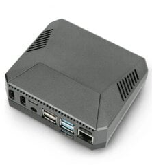 Алюминиевый чехол Raspberry Pi 4B с вентилятором цена и информация | Электроника с открытым кодом | 220.lv