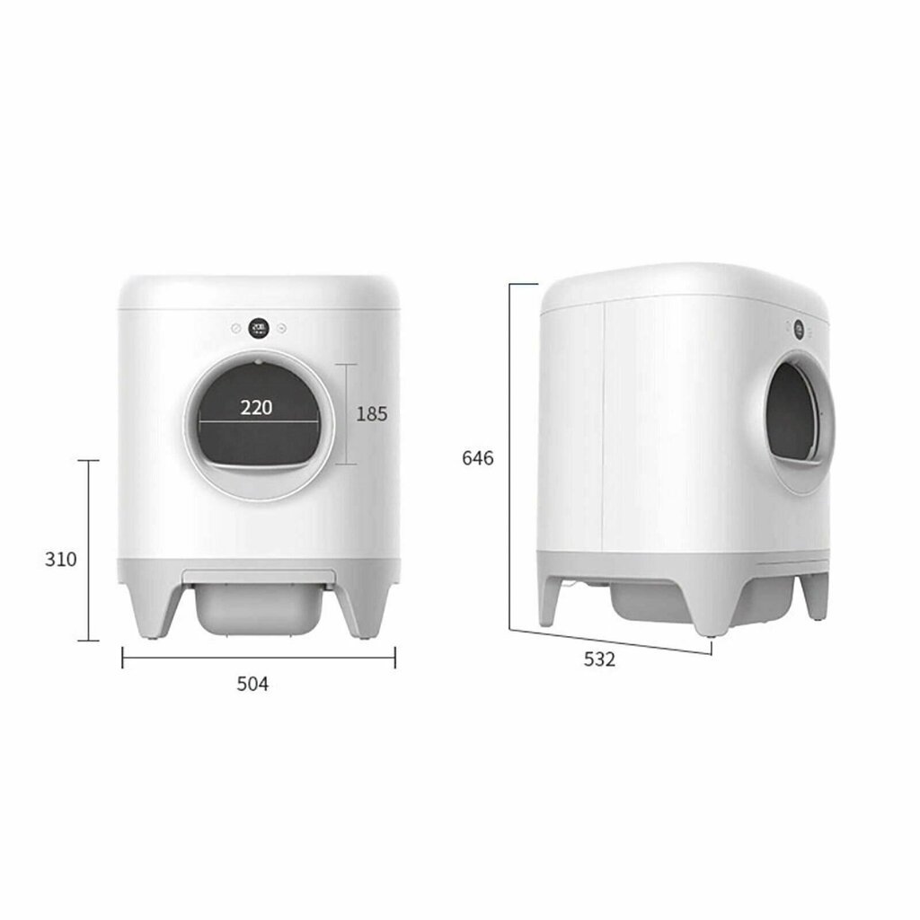 Petkit Pura X pašattīroša kaķu pakaišu kaste, balta cena un informācija | Kaķu tualetes | 220.lv
