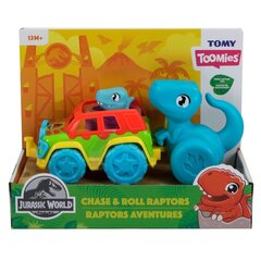 Набор автомобиля с динозавром TOMY Chase & Roll Raptors, E73251 цена и информация | Игрушки для малышей | 220.lv