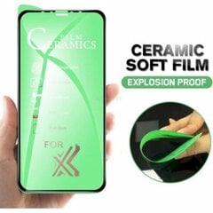 GoodBuy Clear Ceramic Glass aizsargstikls pilnam ekrānam Apple iPhone 11 Pro / X / XS melns cena un informācija | Ekrāna aizsargstikli | 220.lv