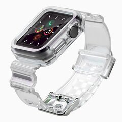 Силиконовый ремешок Fusion Light Set для Apple Watch 38 мм / 40 мм / 41 мм, черный цена и информация | Аксессуары для смарт-часов и браслетов | 220.lv