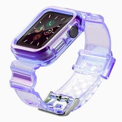 Силиконовый ремешок Fusion Light Set для Apple Watch 38 мм / 40 мм / 41 мм, фиолетовый цена и информация | Аксессуары для смарт-часов и браслетов | 220.lv