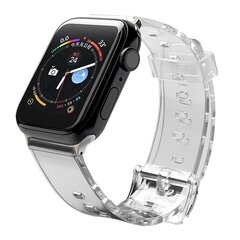 Fusion Light силиконовый ремешок для Apple Watch 42mm / 44mm / 45мм черный цена и информация | Аксессуары для смарт-часов и браслетов | 220.lv