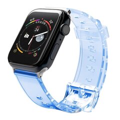 Fusion Light силиконовый ремешок для Apple Watch 42mm / 44mm / 45мм синий цена и информация | Аксессуары для смарт-часов и браслетов | 220.lv