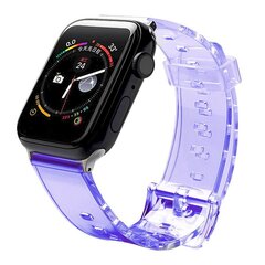 Fusion Light силиконовый ремешок для Apple Watch 42mm / 44mm / 45мм фиолетовый цена и информация | Аксессуары для смарт-часов и браслетов | 220.lv