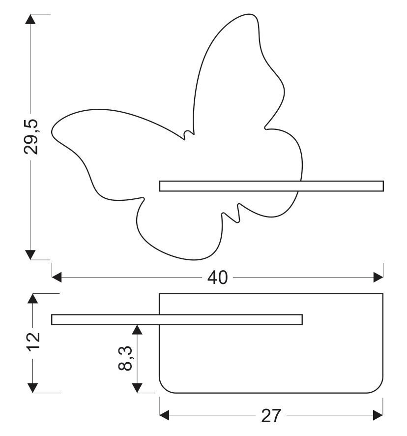 Candellux sienas lampa Butterfly Kids цена и информация | Sienas lampas | 220.lv